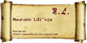 Meurath Lívia névjegykártya